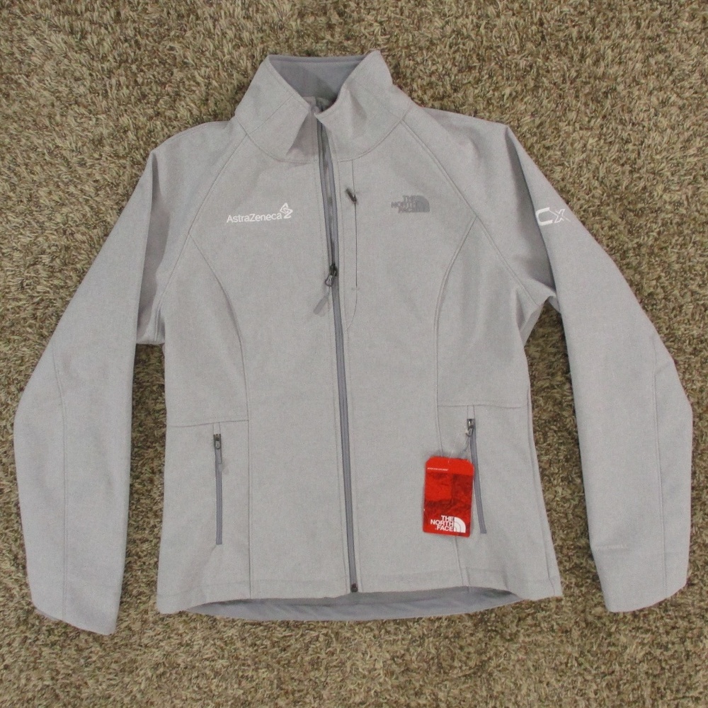 The North Face Jacket Women's Large Light Gray Apex Barrier Soft Shell Windwall